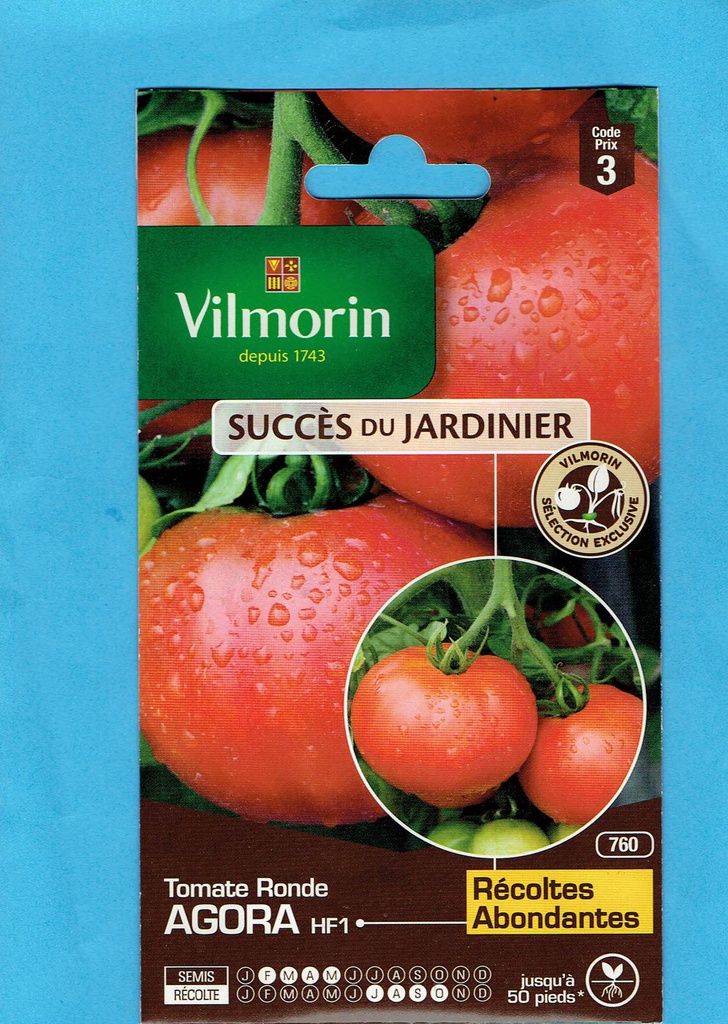 Vilmorin  graine  Tomate Ronde Agora HF1 - 0.3gr