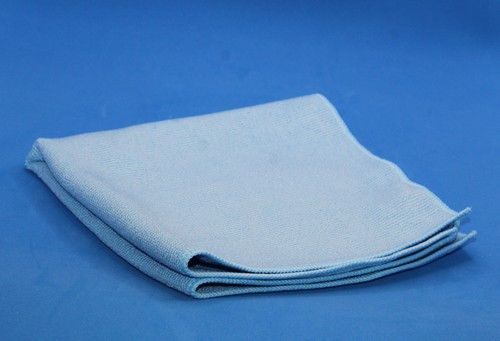 Lavette bleu tricot luxe microfibre Absorbante 40x40cm bouclée