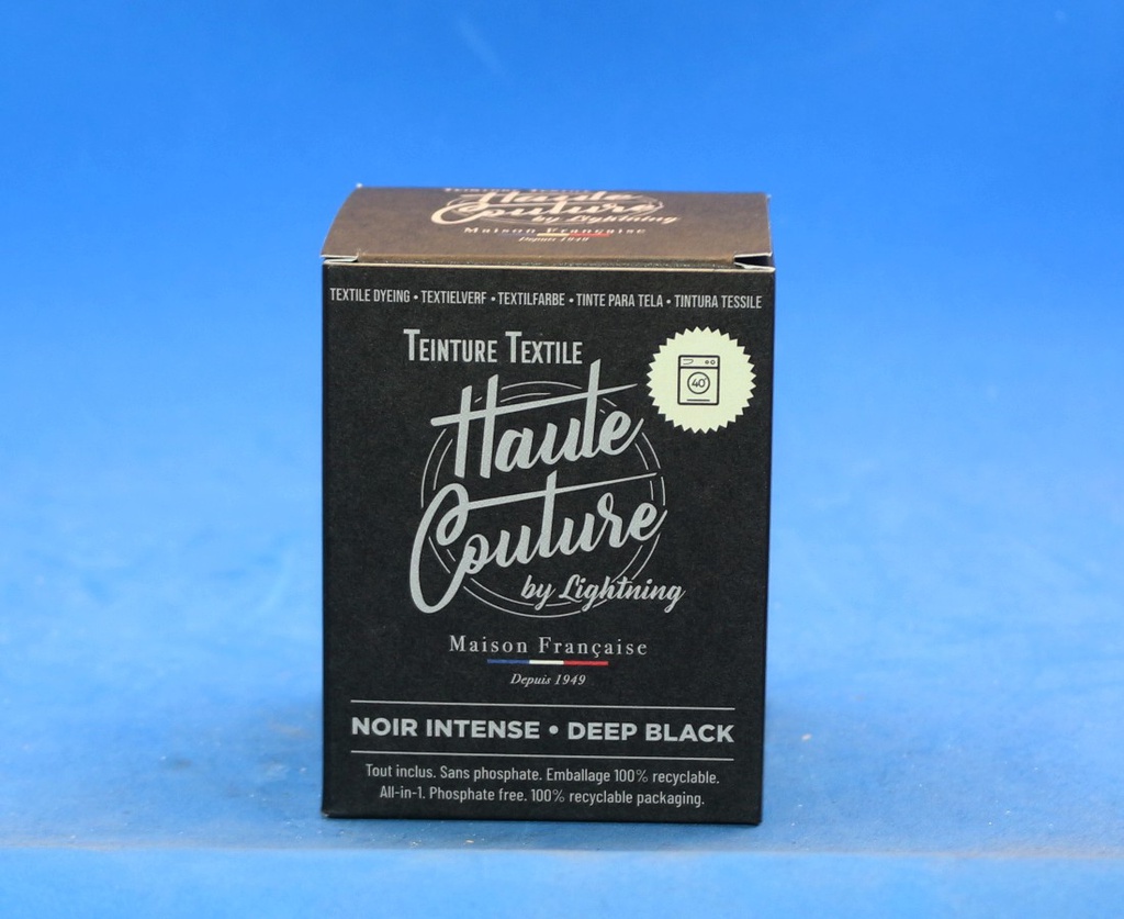 Haute couture teinture tissus machine Noir Intense 350g