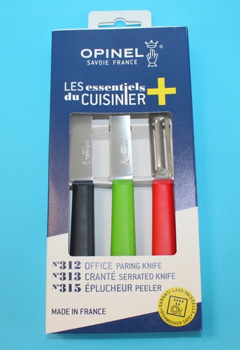 Opinel coffret trio 3 offices (couteau+cranté+éplucheur )Manche plastique