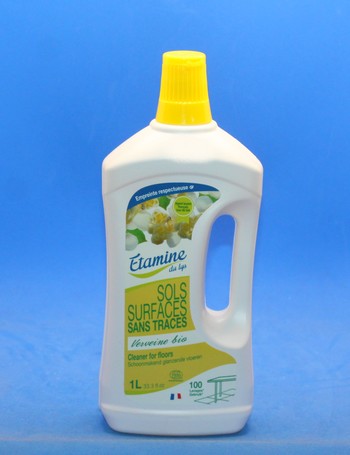 Etamine du Lys Nettoyant Sols et Surfaces détergent sans traces Verveine  bio 1 litres