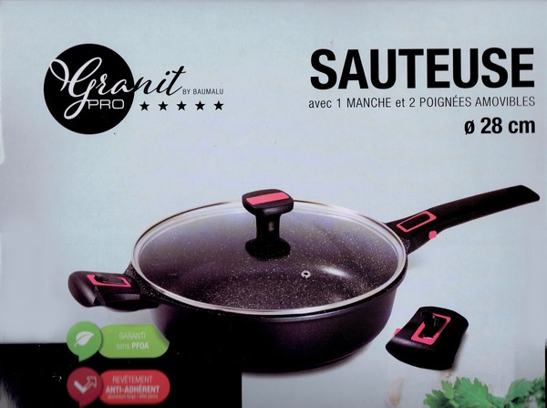 Granit Pro Baumalu Sauteuse 28cm avec couvercle