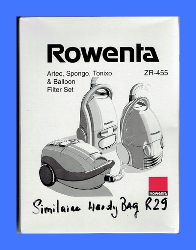 Sac aspirateur pour ROWENTA  ZR-455 par 10 sac en papier comme Handy Bag R29