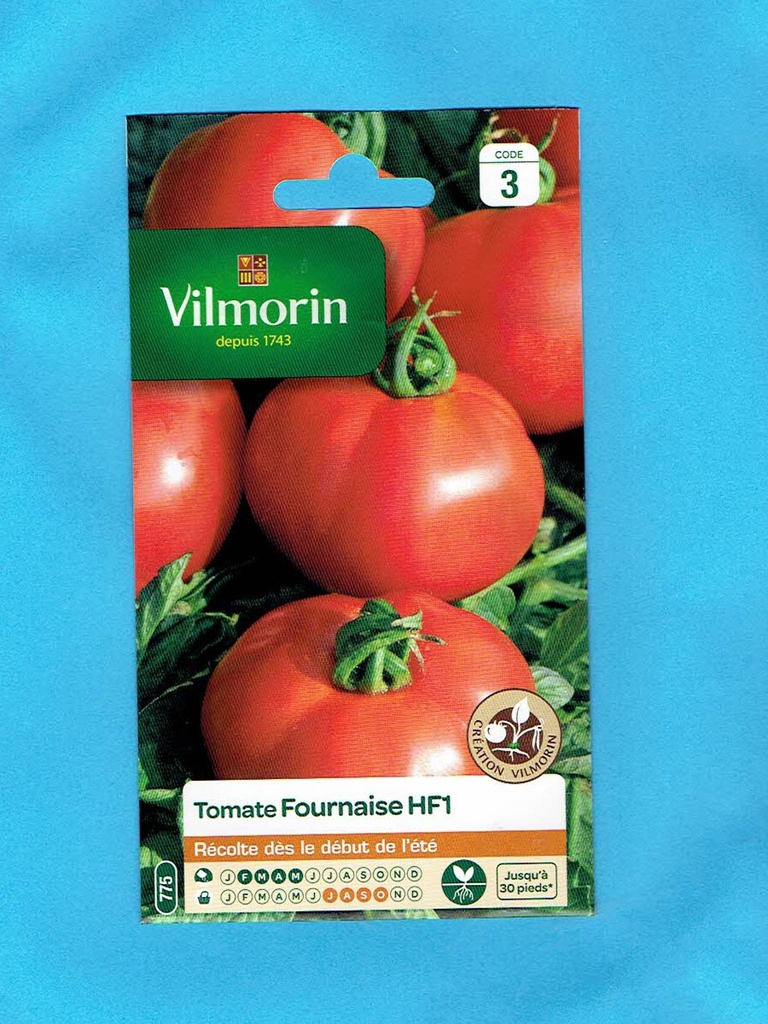 Vilmorin  graine  Tomate Ronde Fournaise HF1 - 0.3gr