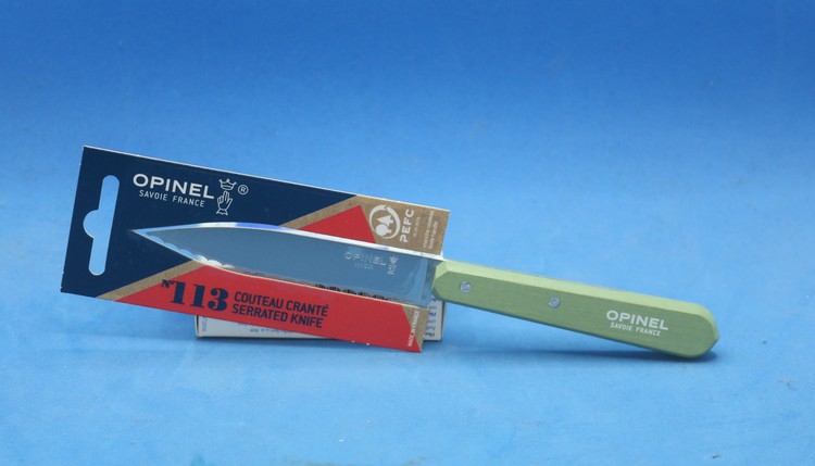 OPINEL Couteau Office Cranté 113 Manche Bois sauge