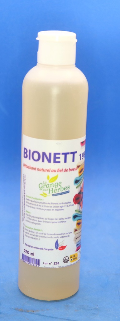 Bionett savon détachant liquide à base de fiel de boeuf 250ml sans Brosse